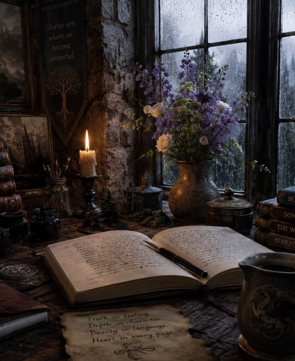 A medieval writing desk